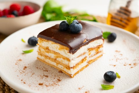 Cookie cake decorada con crema