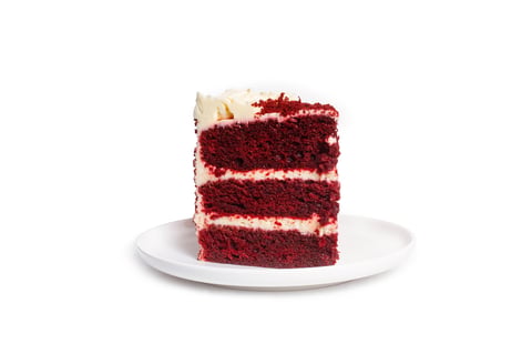 Rebanada de pastel red velvet